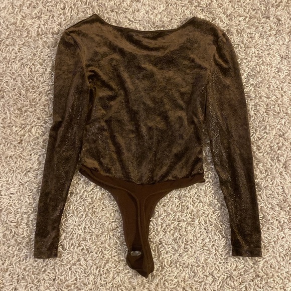 Cosabella Brown Fitted Bodysuit with Tie Front size medium - Picture 5 of 5